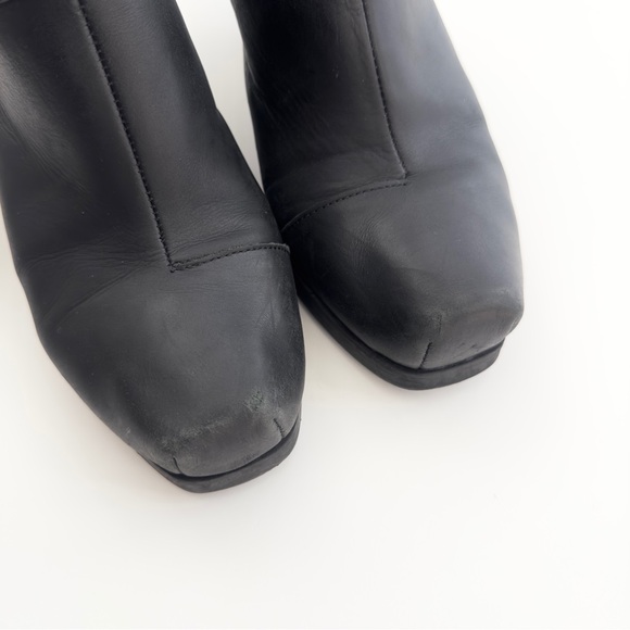 CHEAP MONDAY | UNIQUE MULE SLIP-ON CLOGS SQUARE TOED BLOCK HEELS CORPORATE GOTH - Picture 8 of 12